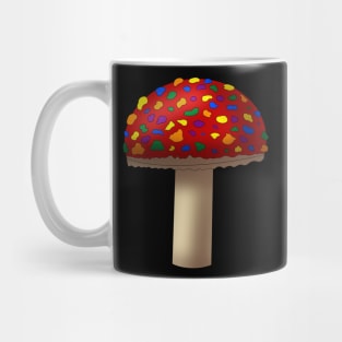 Red Mushroom With Rainbow Spots Mug